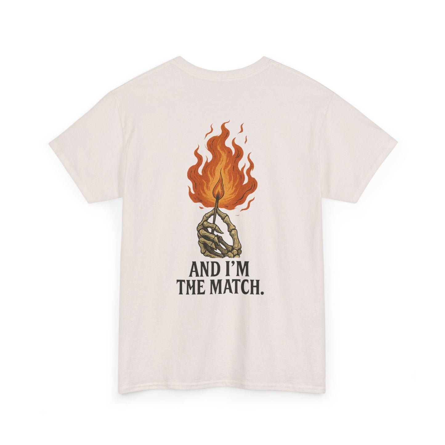 Unisex Heavy Cotton Tee - "The World's On Fire" Graphic Tee