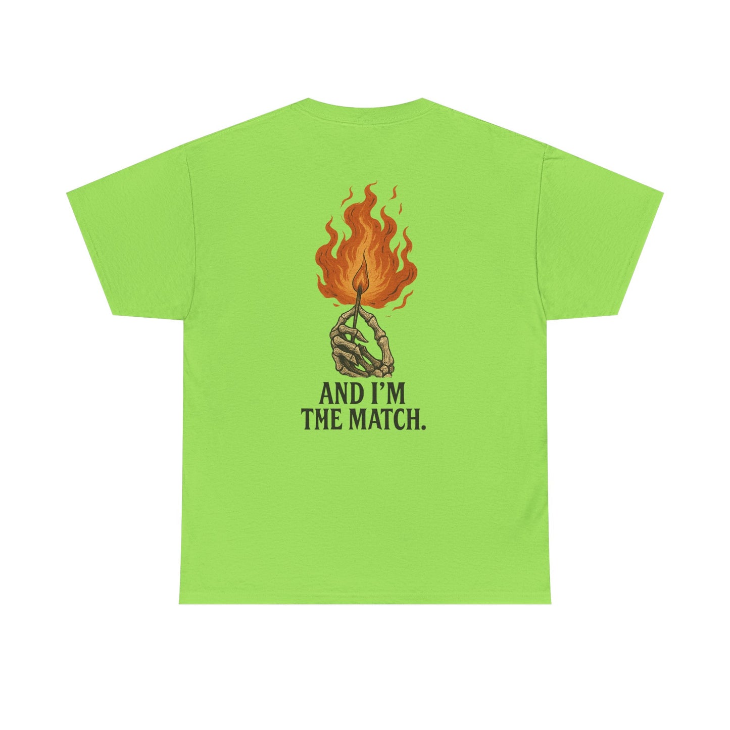 Unisex Heavy Cotton Tee - "The World's On Fire" Graphic Tee
