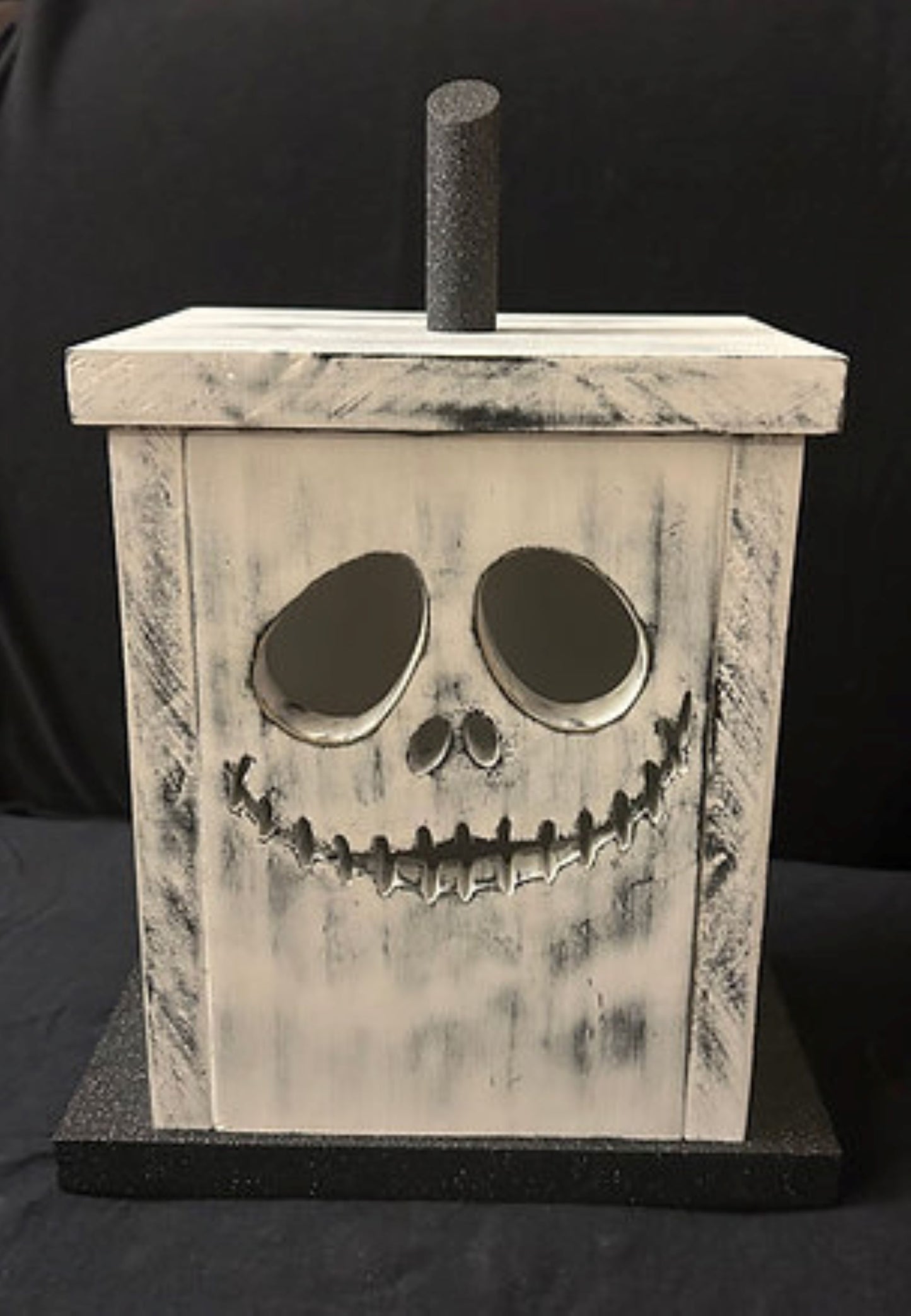 Jack Skellington Wooden Jack O' Lantern