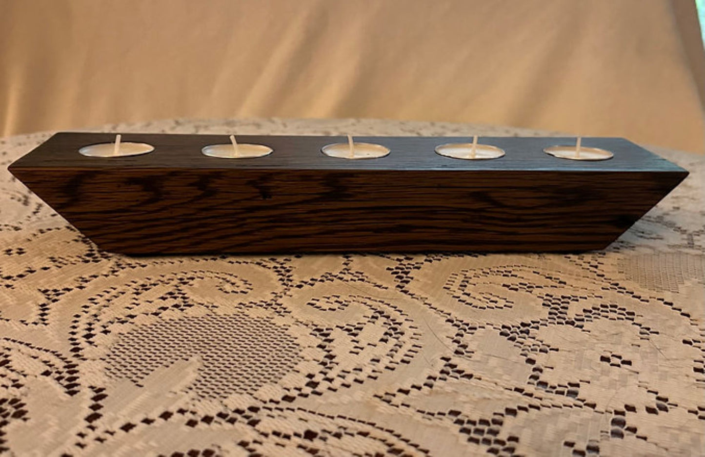 Reclaimed Barnwood Tealight Holders (5)