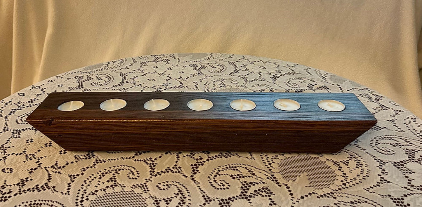 Reclaimed Barnwood Tealight Holders (7)