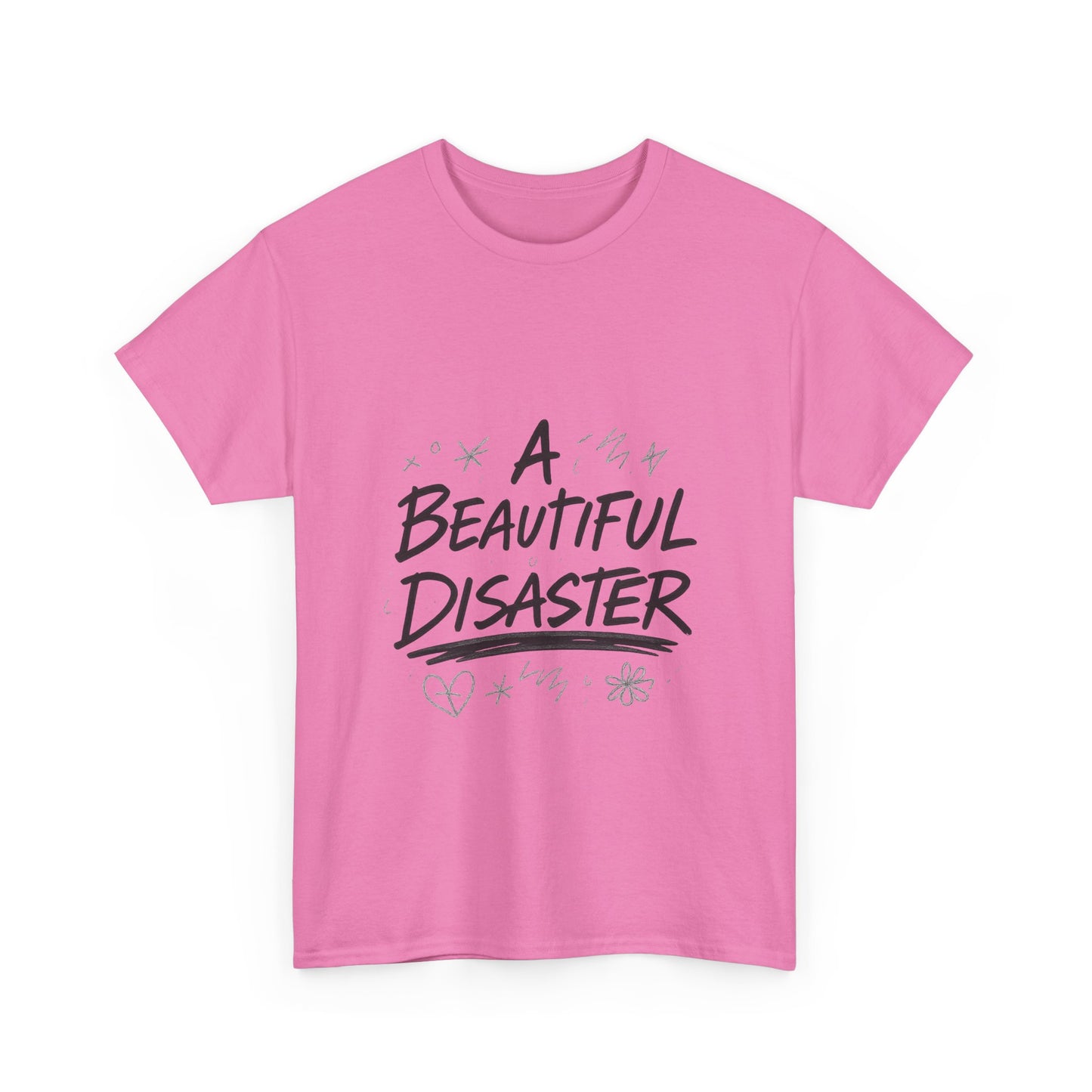 Inspirational Unisex Heavy Cotton Tee - "A Beautiful Disaster"