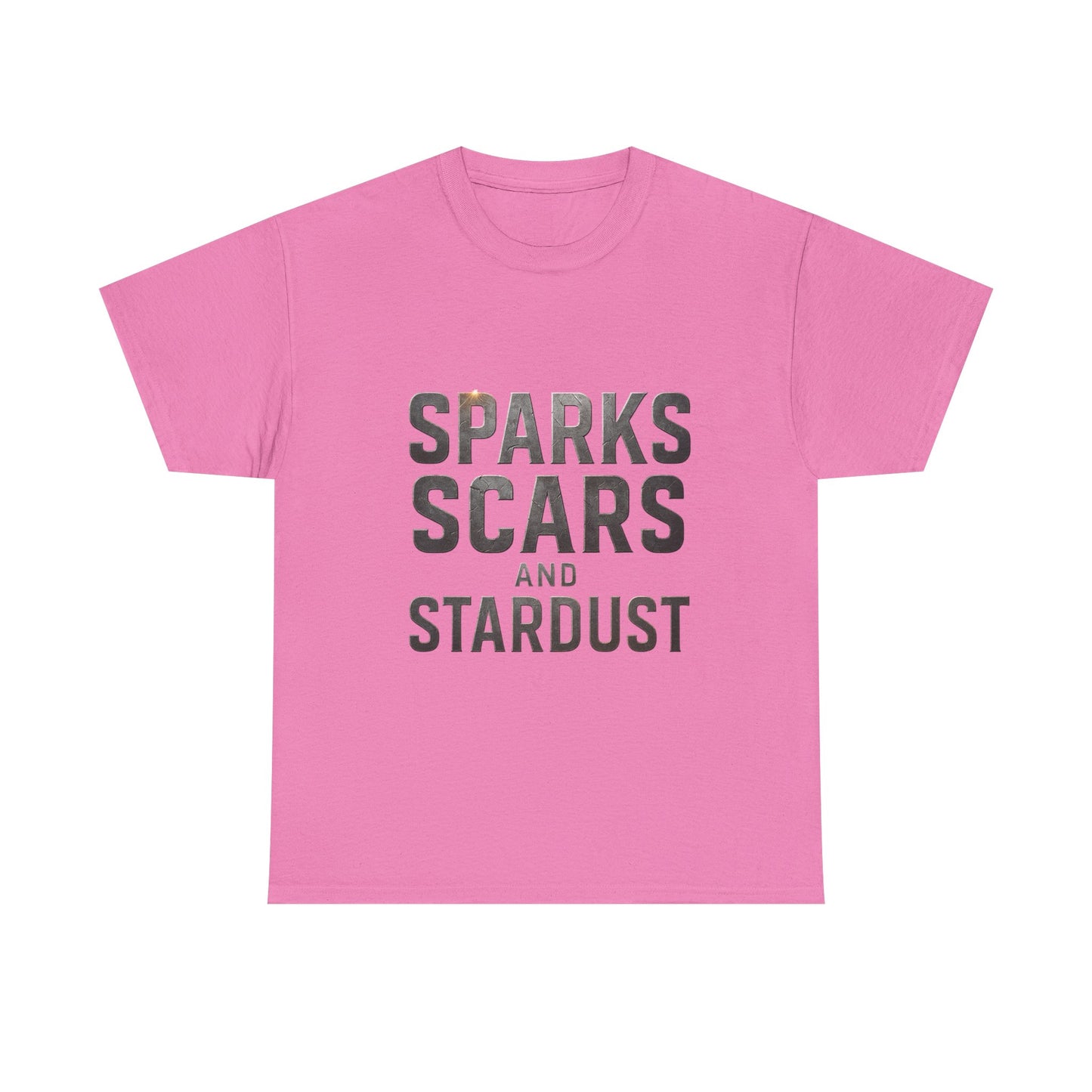 Inspirational Unisex Heavy Cotton Tee - "Sparks, Scars, and Stardust"