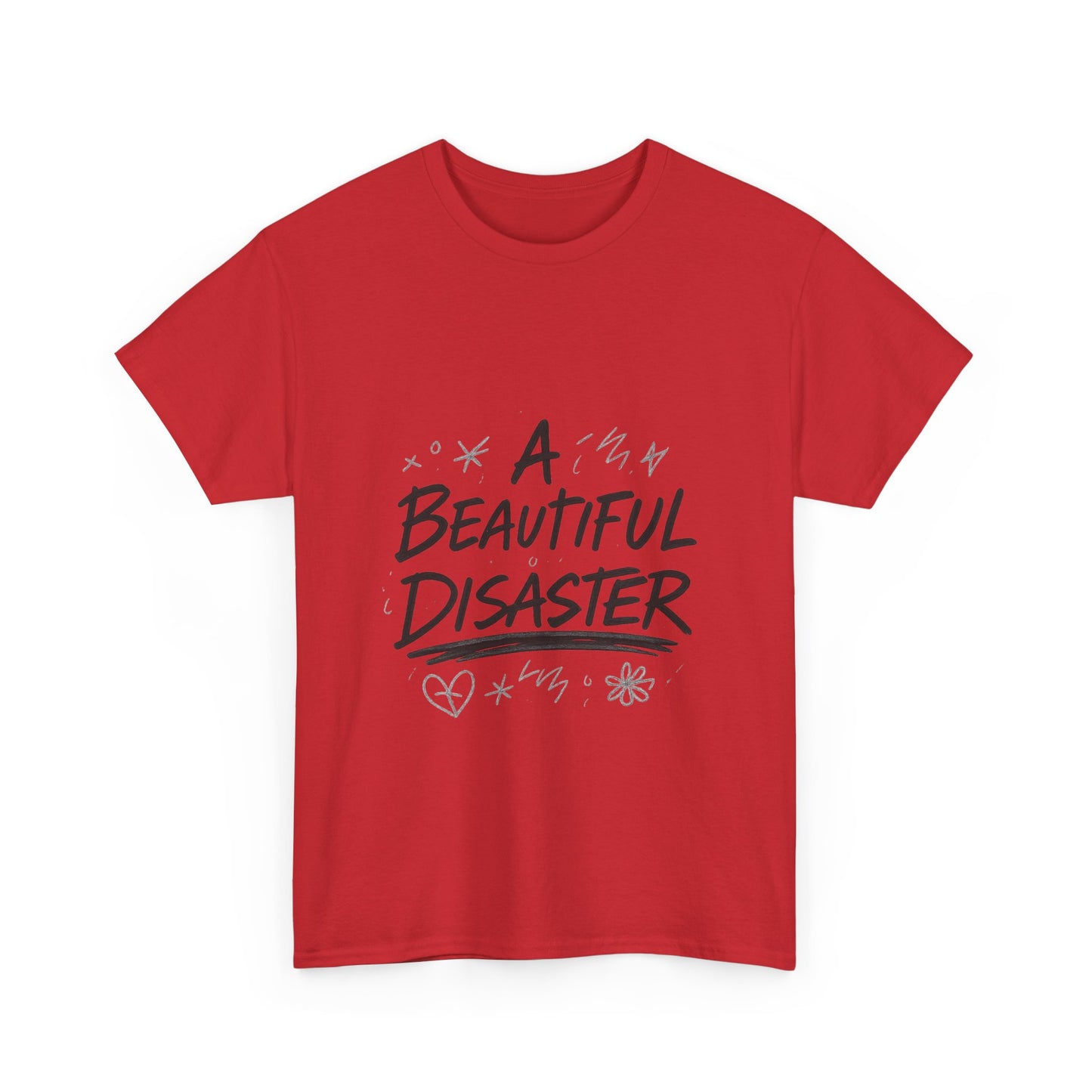 Inspirational Unisex Heavy Cotton Tee - "A Beautiful Disaster"