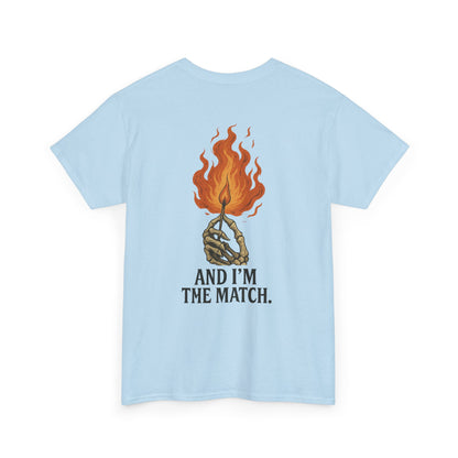 Unisex Heavy Cotton Tee - "The World's On Fire" Graphic Tee