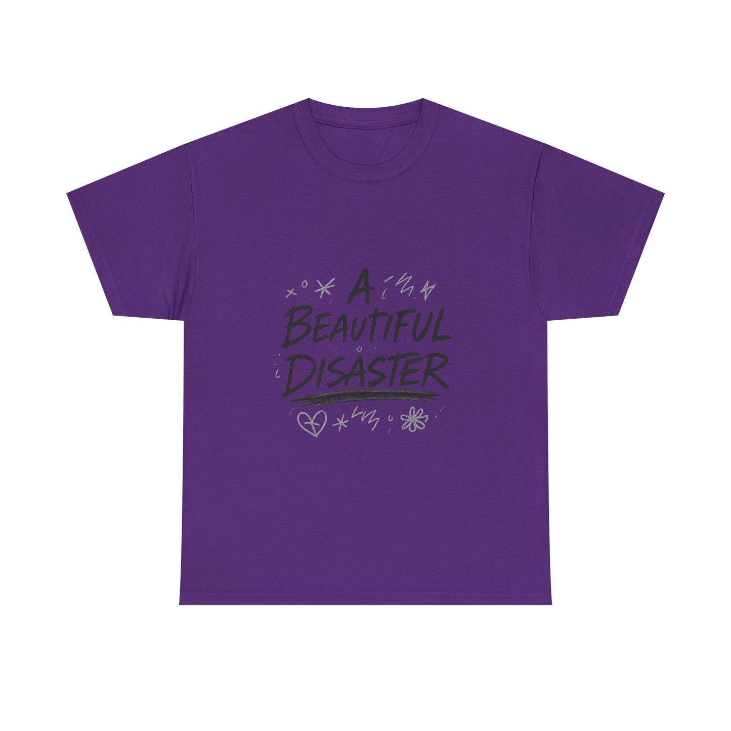 Inspirational Unisex Heavy Cotton Tee - "A Beautiful Disaster"