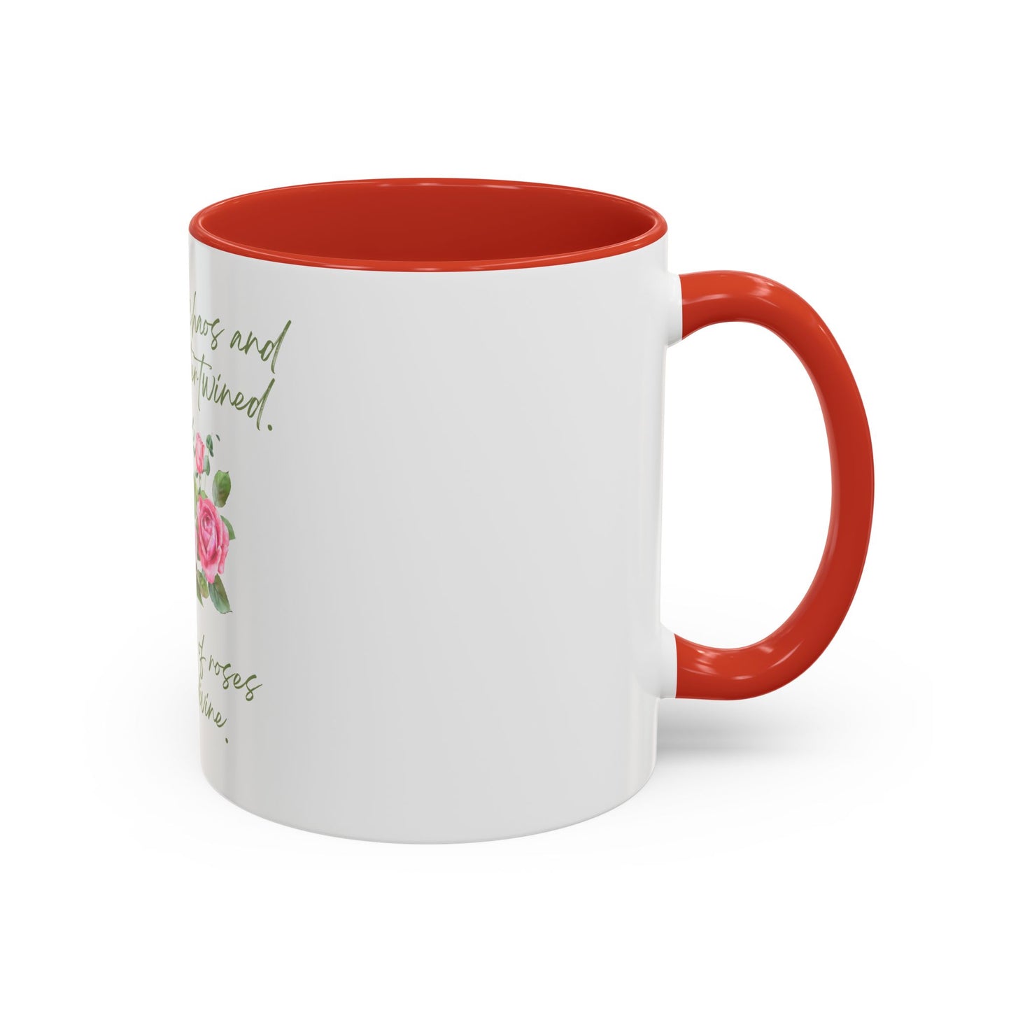 She Was Chaos and Beauty Accent Coffee Mug (11oz)