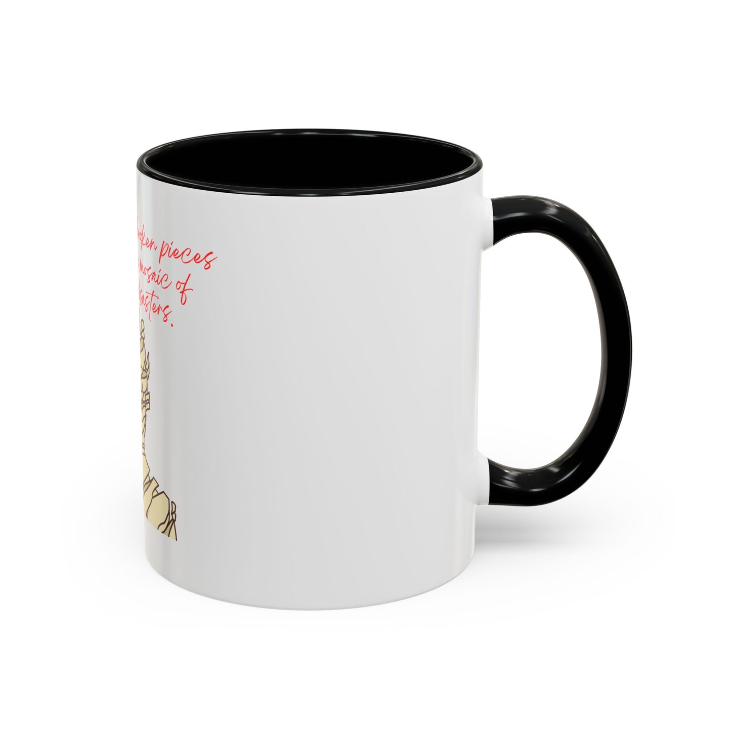 She Wore Her Broken Pieces Accent Coffee Mug (11oz)