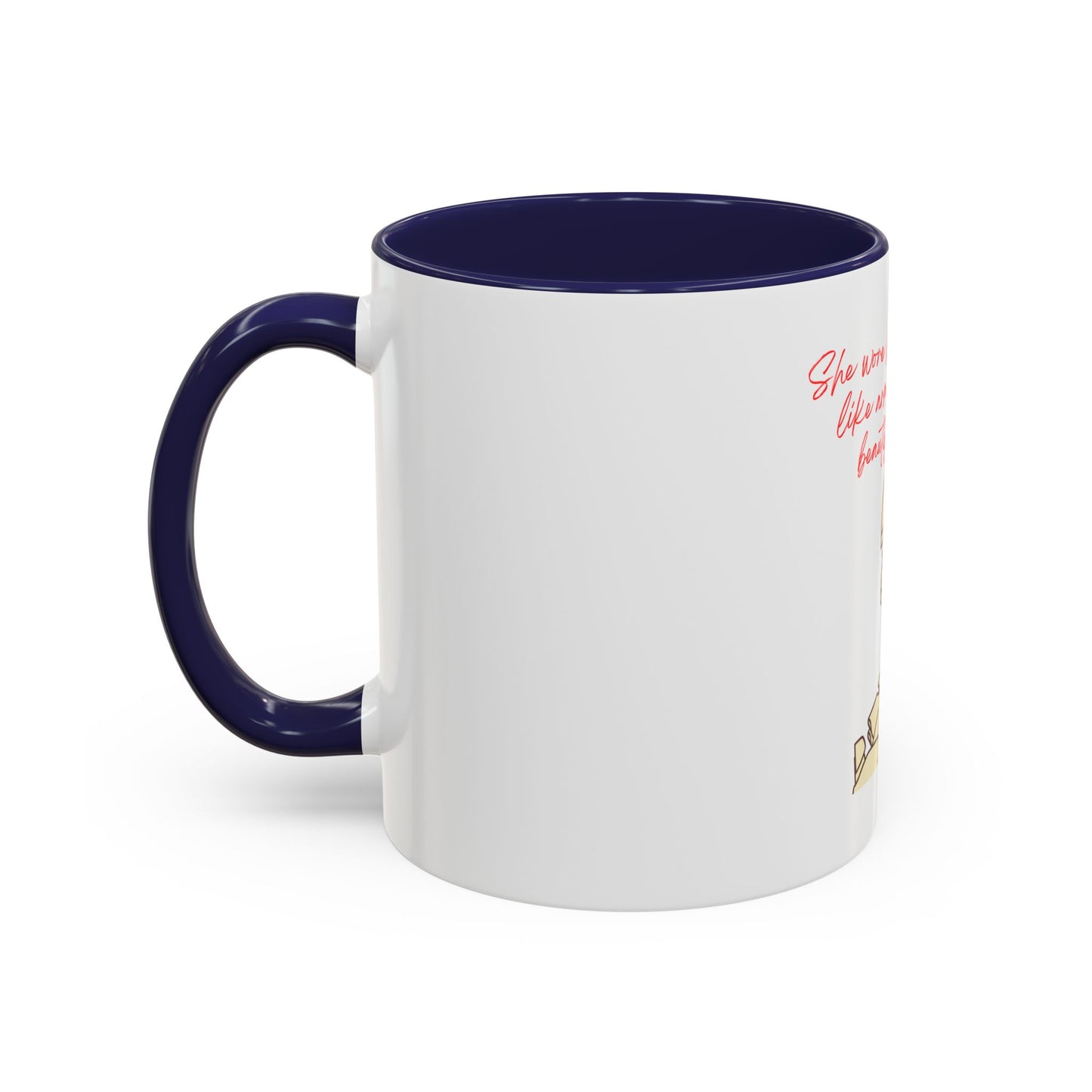 She Wore Her Broken Pieces Accent Coffee Mug (11oz)
