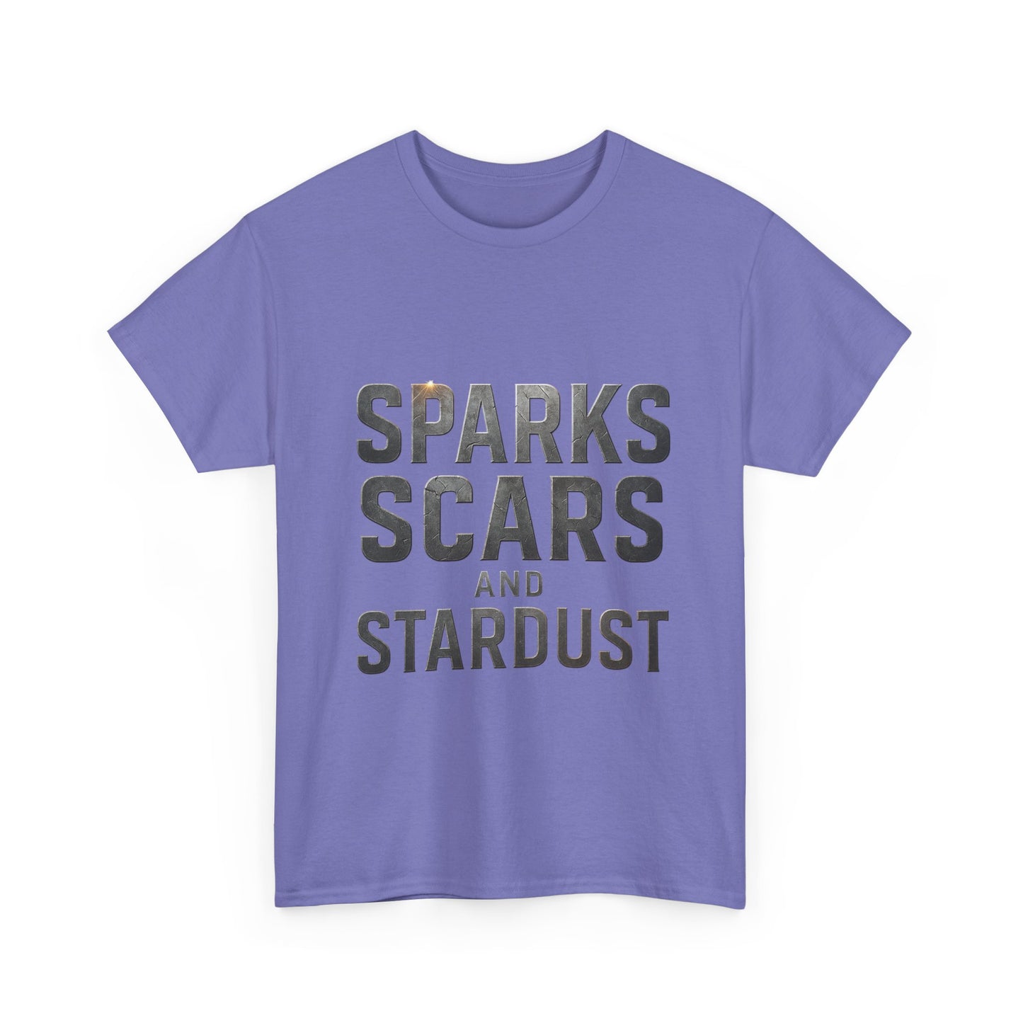 Inspirational Unisex Heavy Cotton Tee - "Sparks, Scars, and Stardust"
