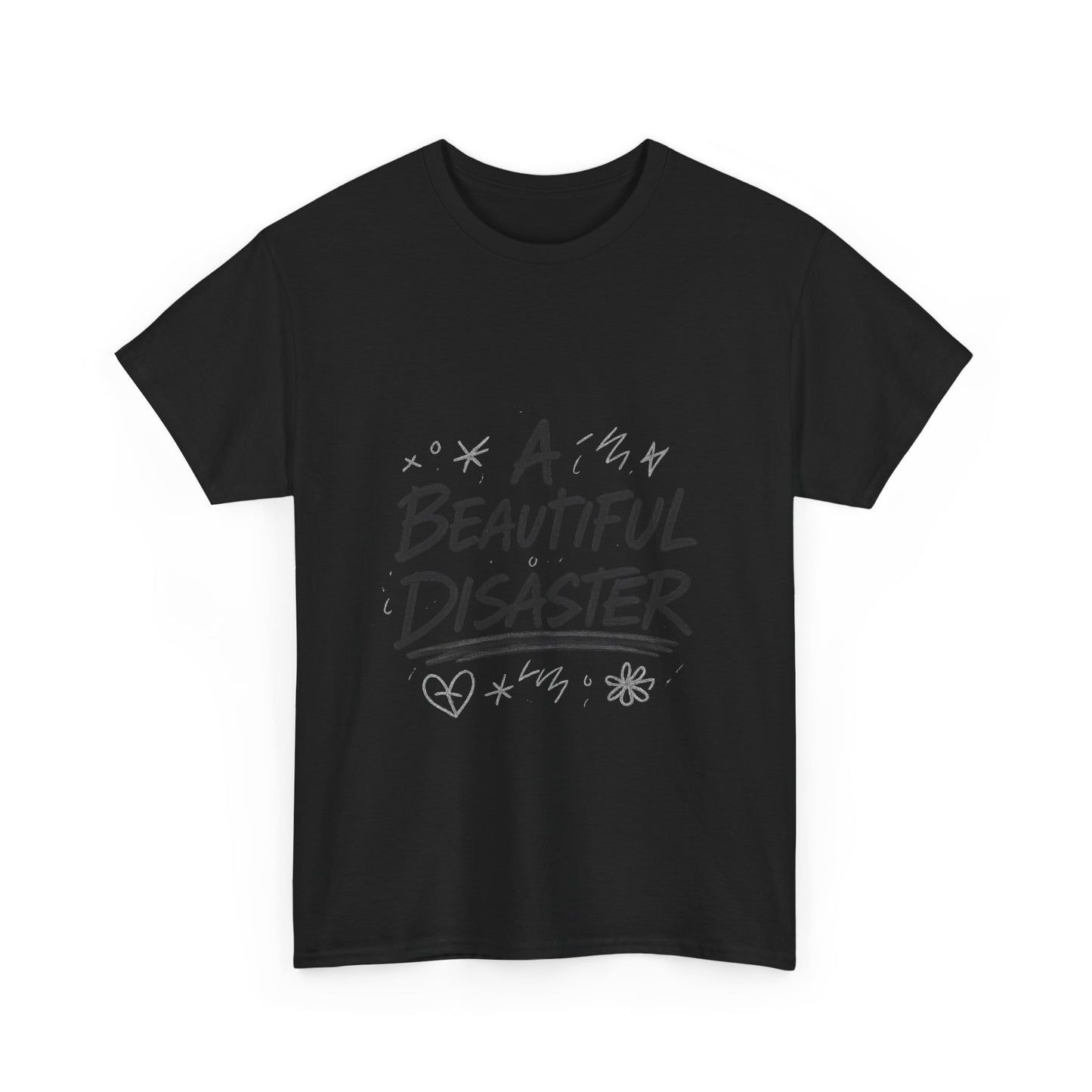 Inspirational Unisex Heavy Cotton Tee - "A Beautiful Disaster"