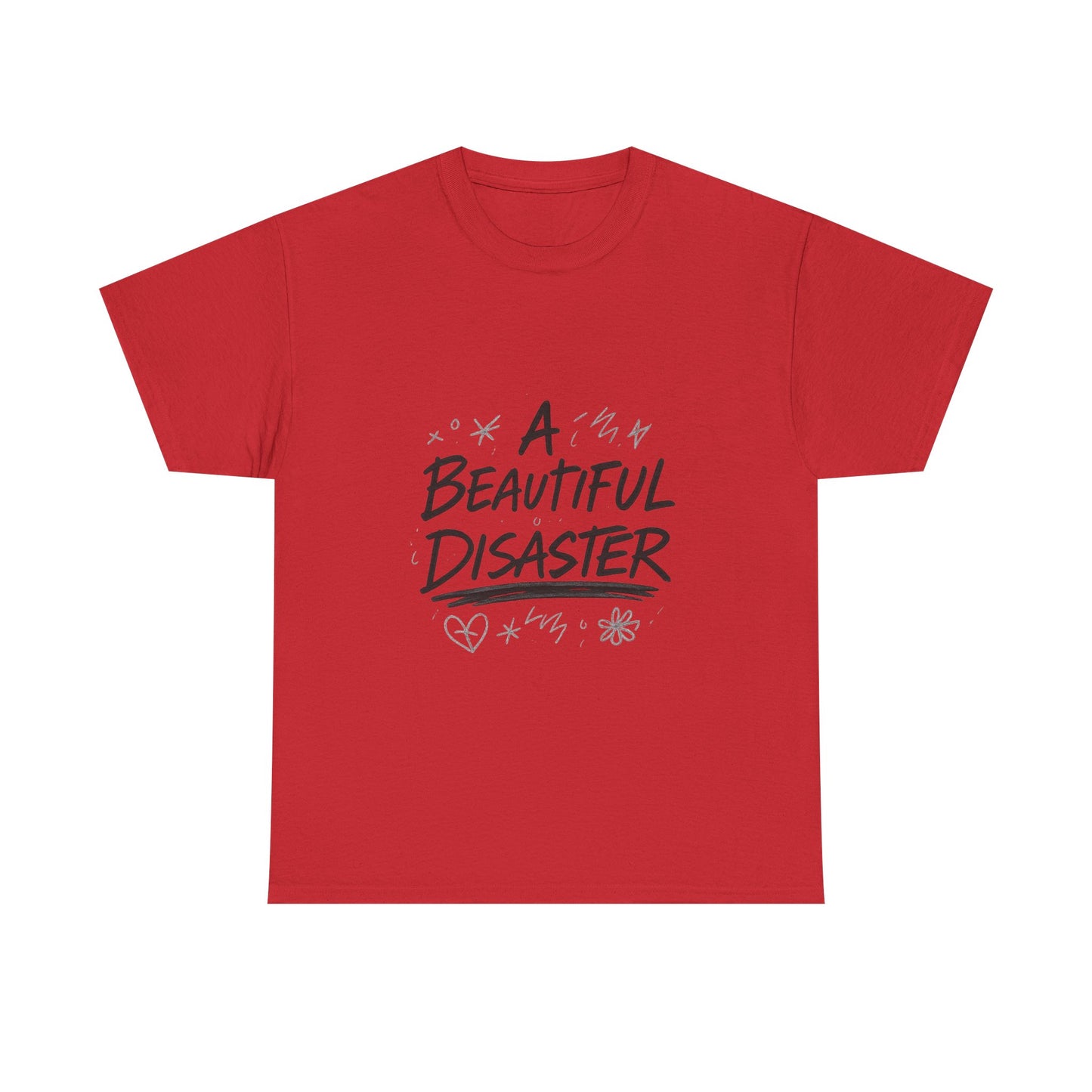Inspirational Unisex Heavy Cotton Tee - "A Beautiful Disaster"