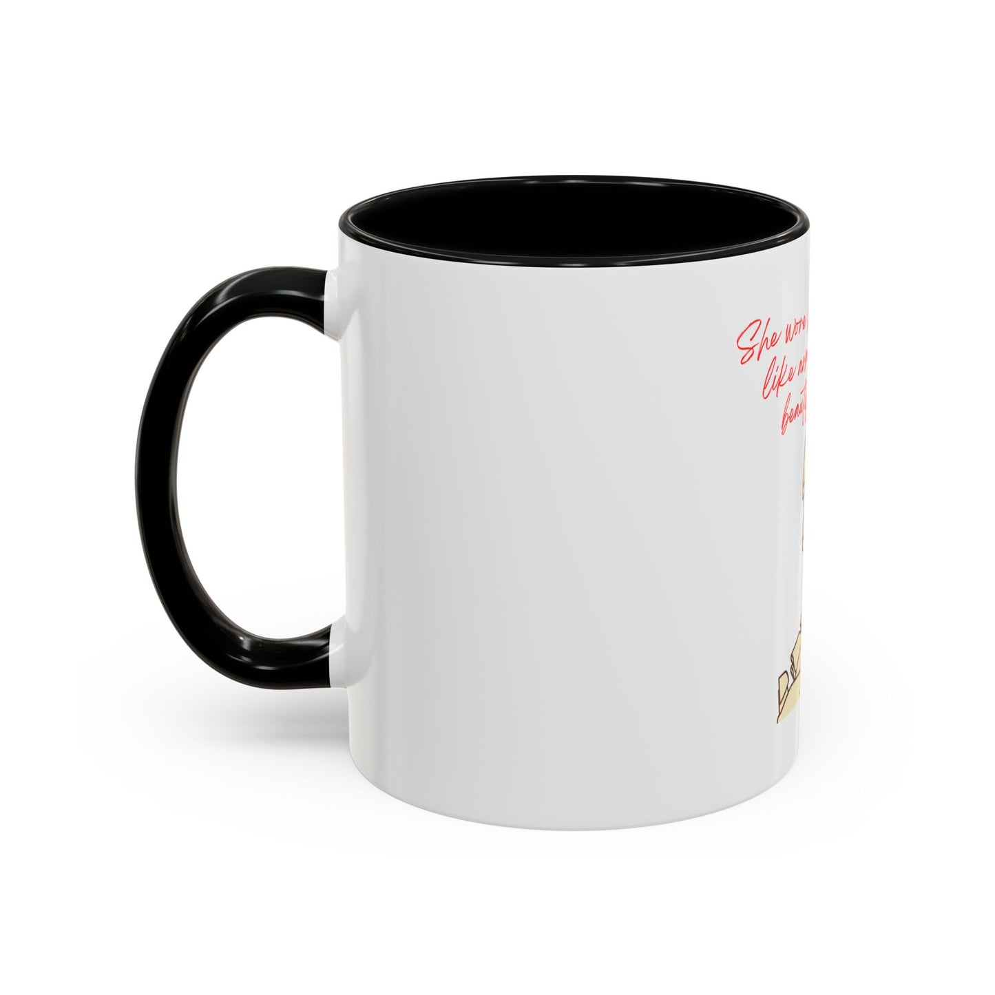 She Wore Her Broken Pieces Accent Coffee Mug (11oz)
