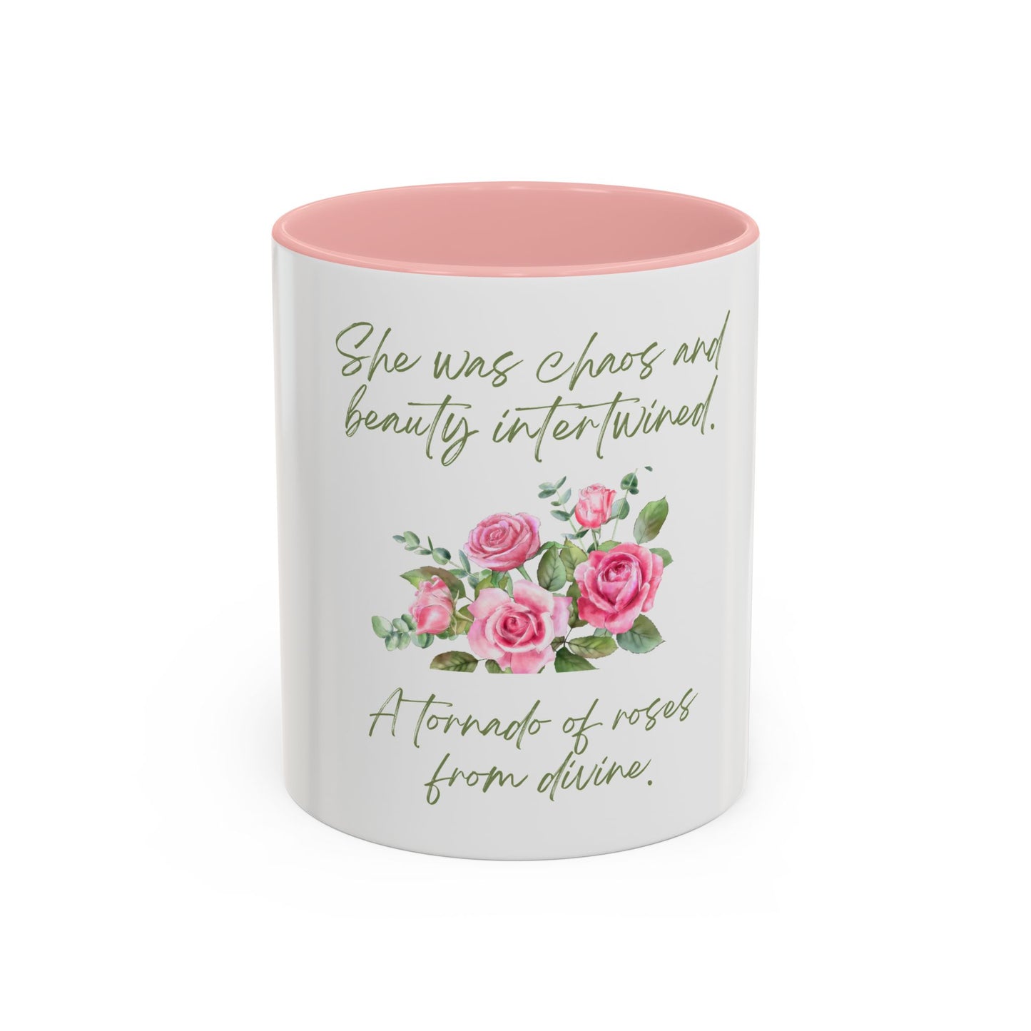 She Was Chaos and Beauty Accent Coffee Mug (11oz)