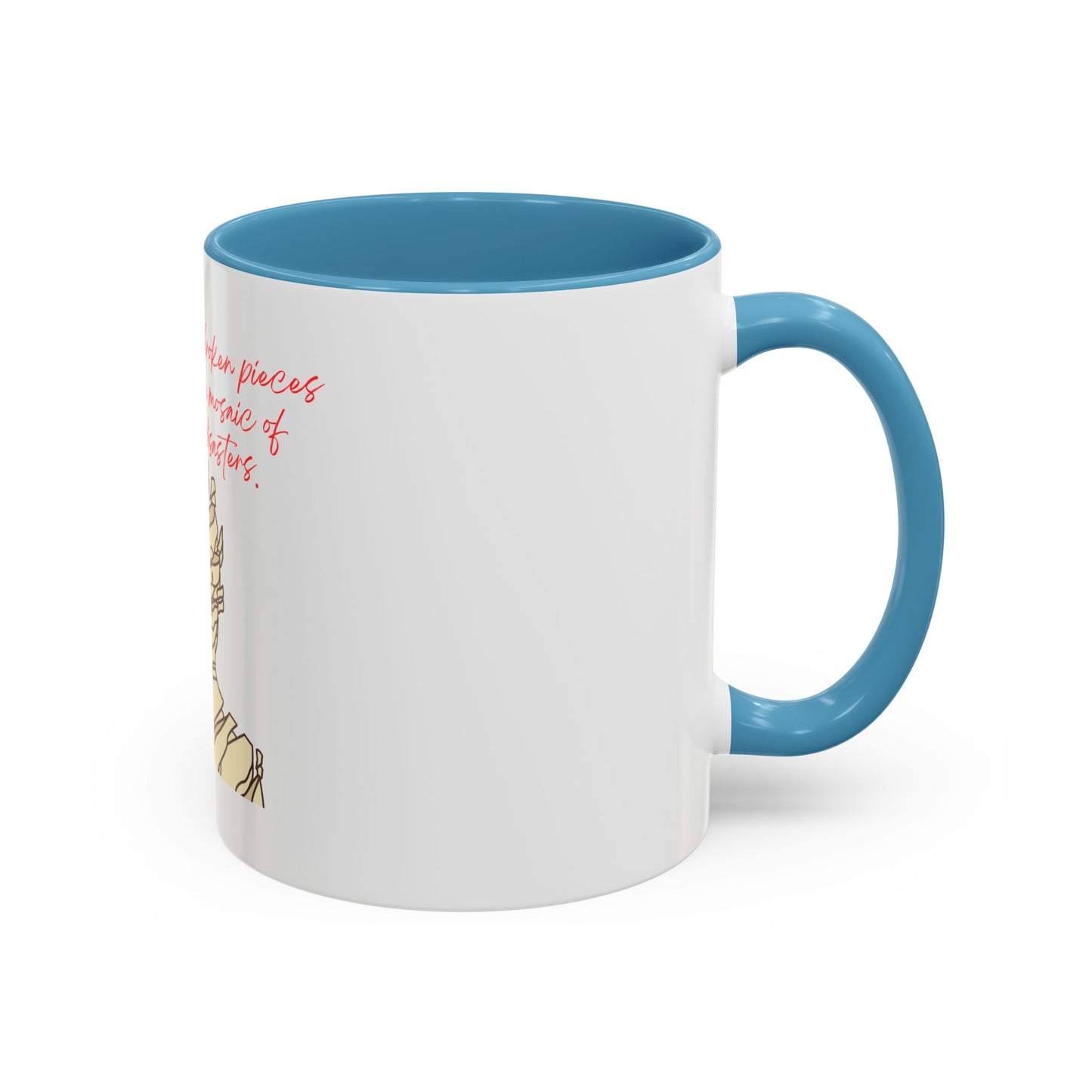 She Wore Her Broken Pieces Accent Coffee Mug (11oz)