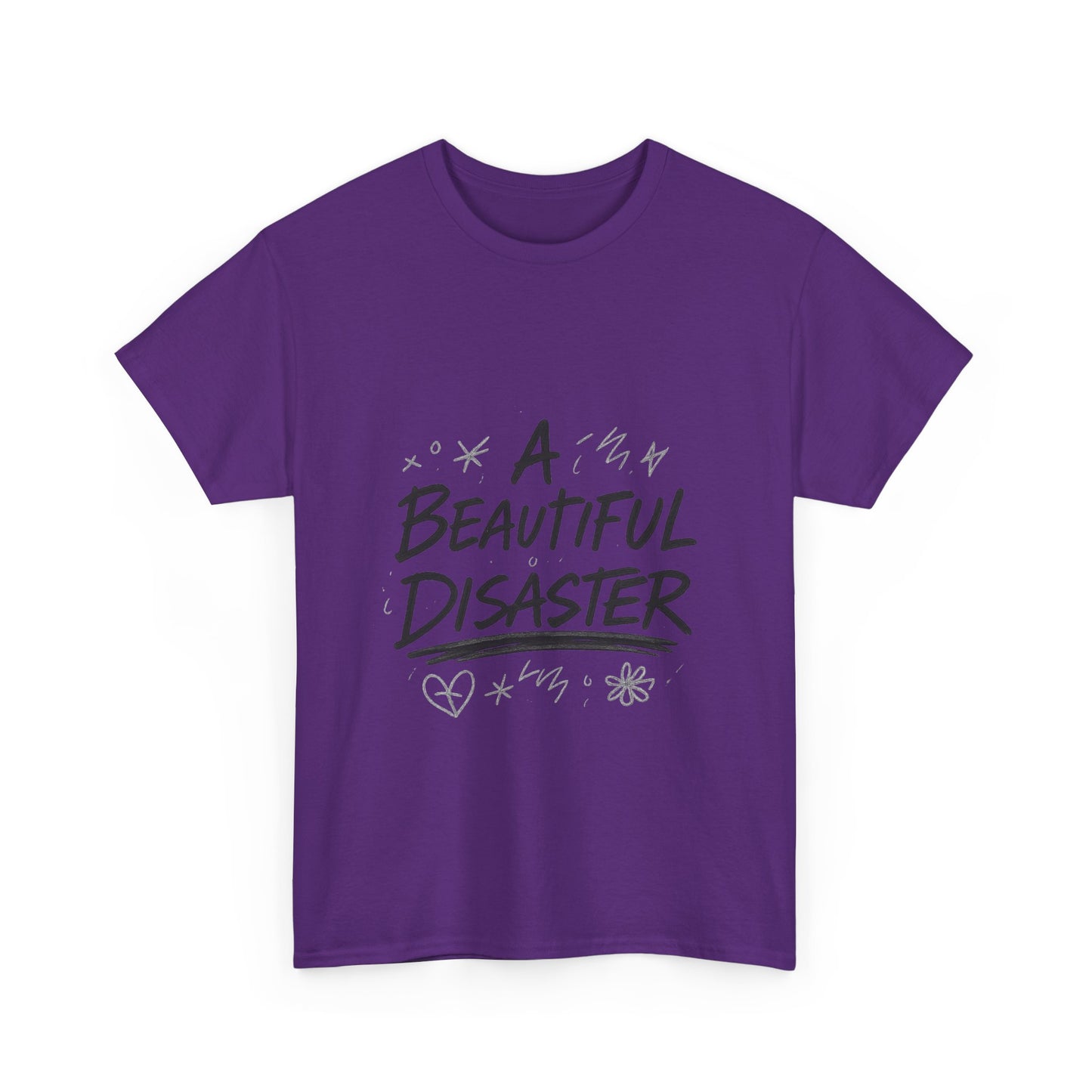 Inspirational Unisex Heavy Cotton Tee - "A Beautiful Disaster"