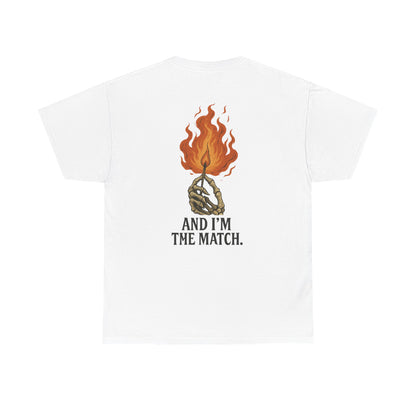 Unisex Heavy Cotton Tee - "The World's On Fire" Graphic Tee