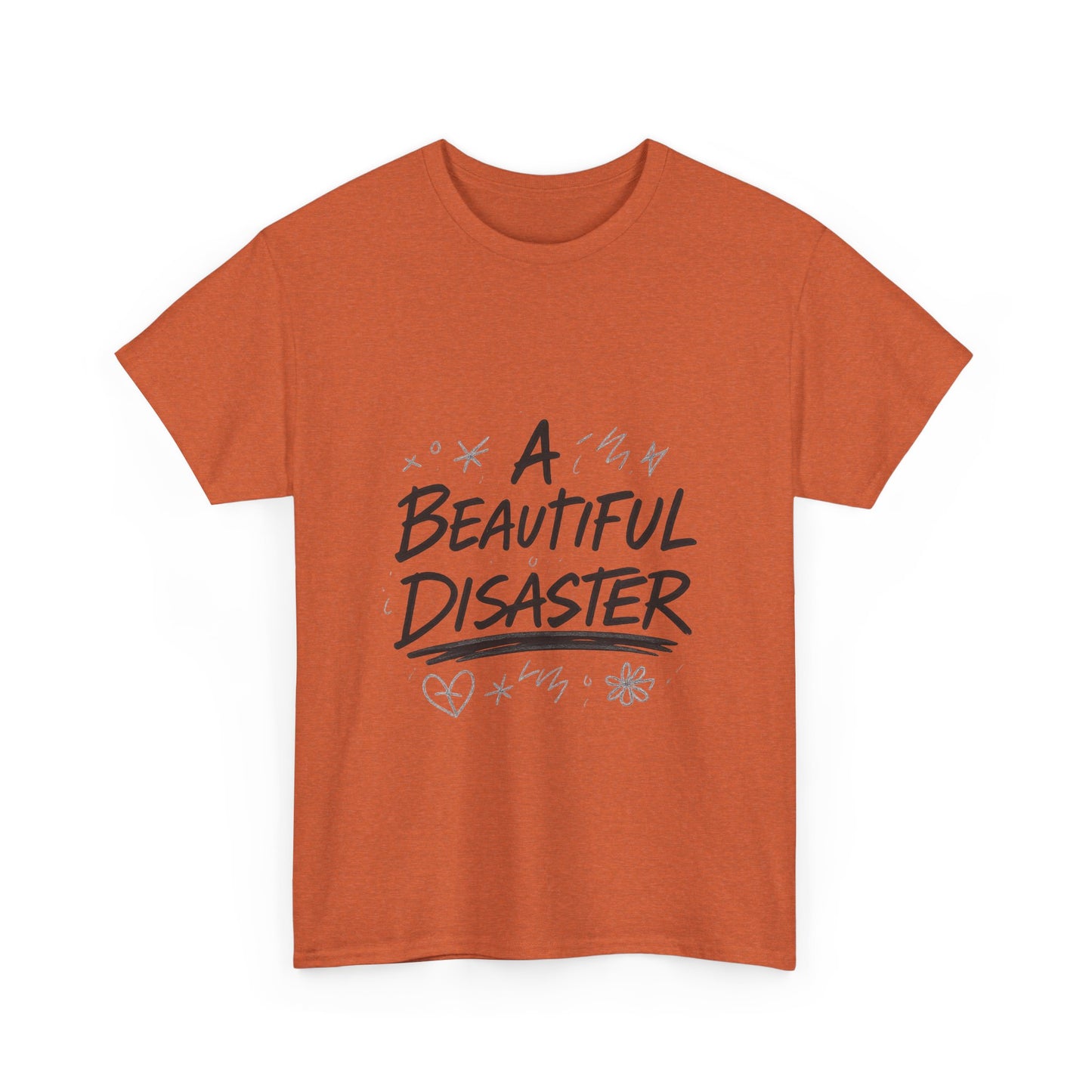Inspirational Unisex Heavy Cotton Tee - "A Beautiful Disaster"