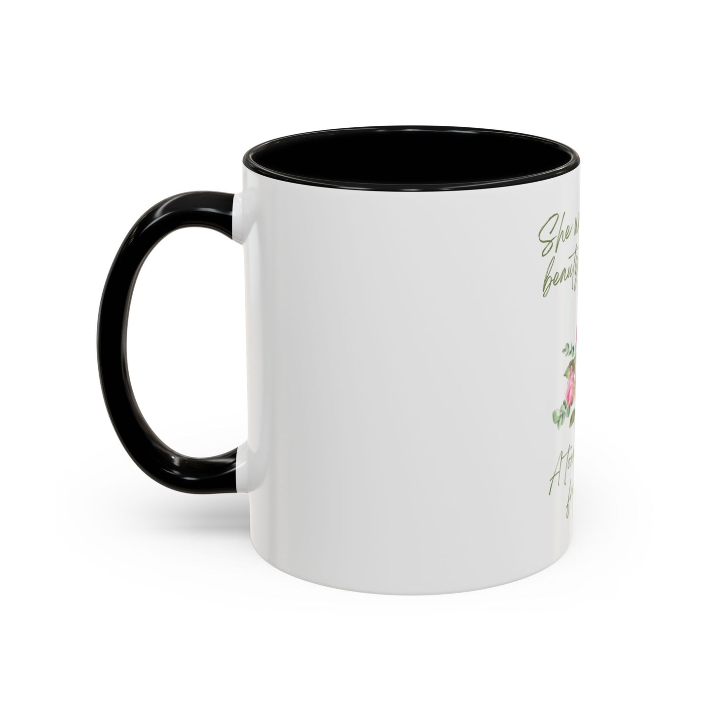 She Was Chaos and Beauty Accent Coffee Mug (11oz)