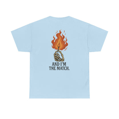 Unisex Heavy Cotton Tee - "The World's On Fire" Graphic Tee