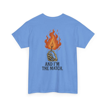Unisex Heavy Cotton Tee - "The World's On Fire" Graphic Tee