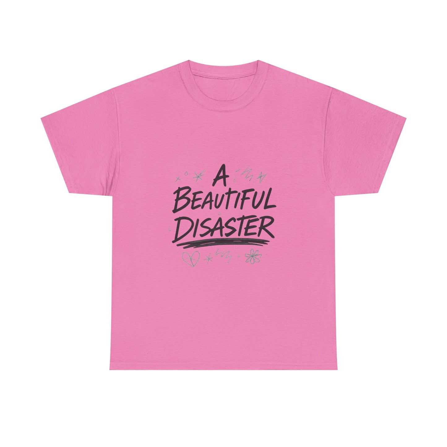 Inspirational Unisex Heavy Cotton Tee - "A Beautiful Disaster"