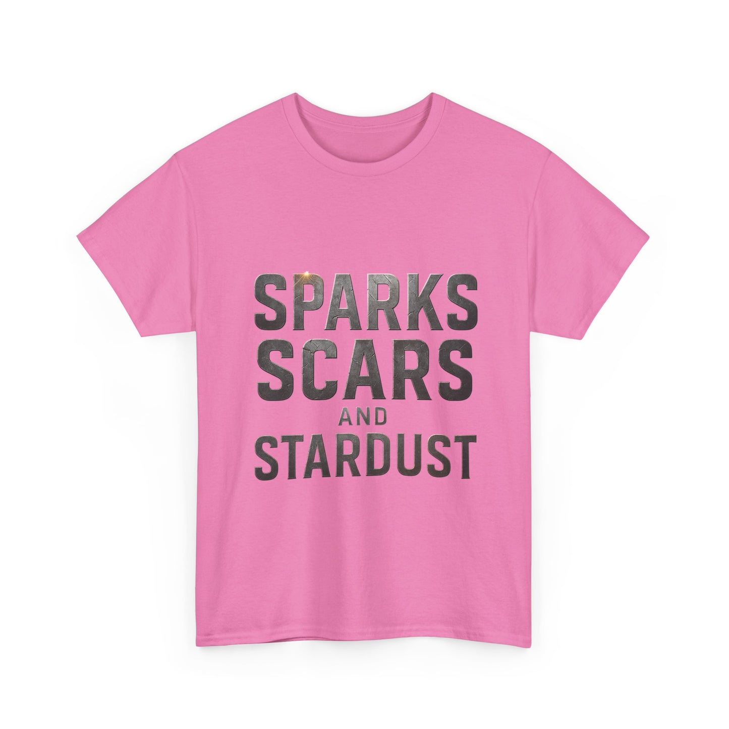 Inspirational Unisex Heavy Cotton Tee - "Sparks, Scars, and Stardust"