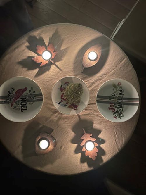 Fall Leaf Tea Light Holders (set of 4)