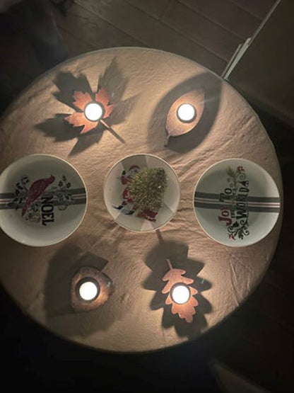 Fall Leaf Tea Light Holders (set of 4)
