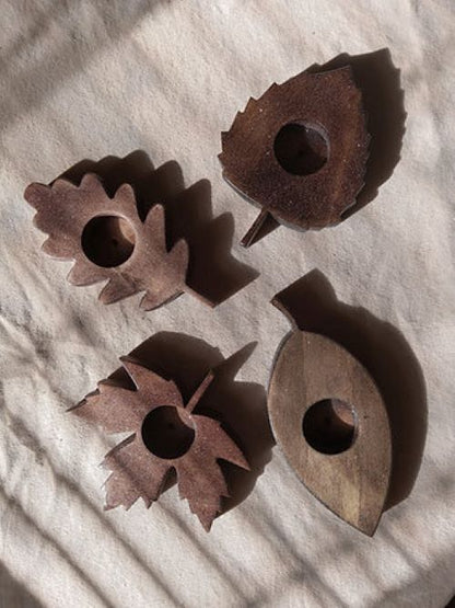 Fall Leaf Tea Light Holders (set of 4)