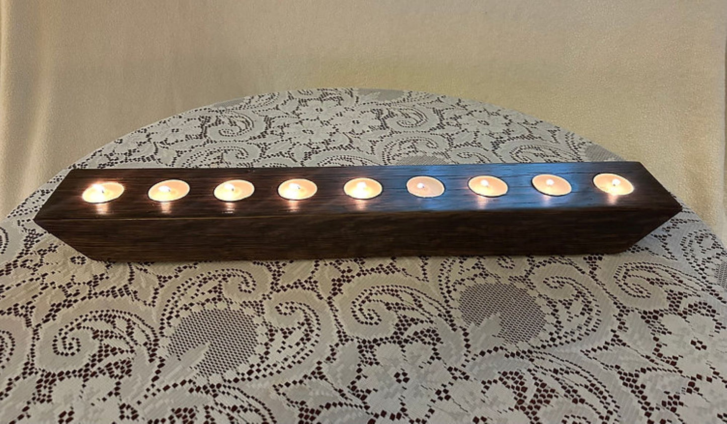 Reclaimed Barnwood Tealight Holders (9)