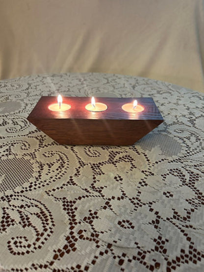 Reclaimed Barnwood Tealight Holders (3)
